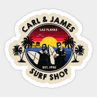 Carl & James Surf Shop Sticker